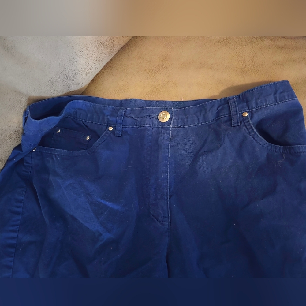 Ruby Rd. Navy Cropped Pants Size 10 - Picture 4 of 5
